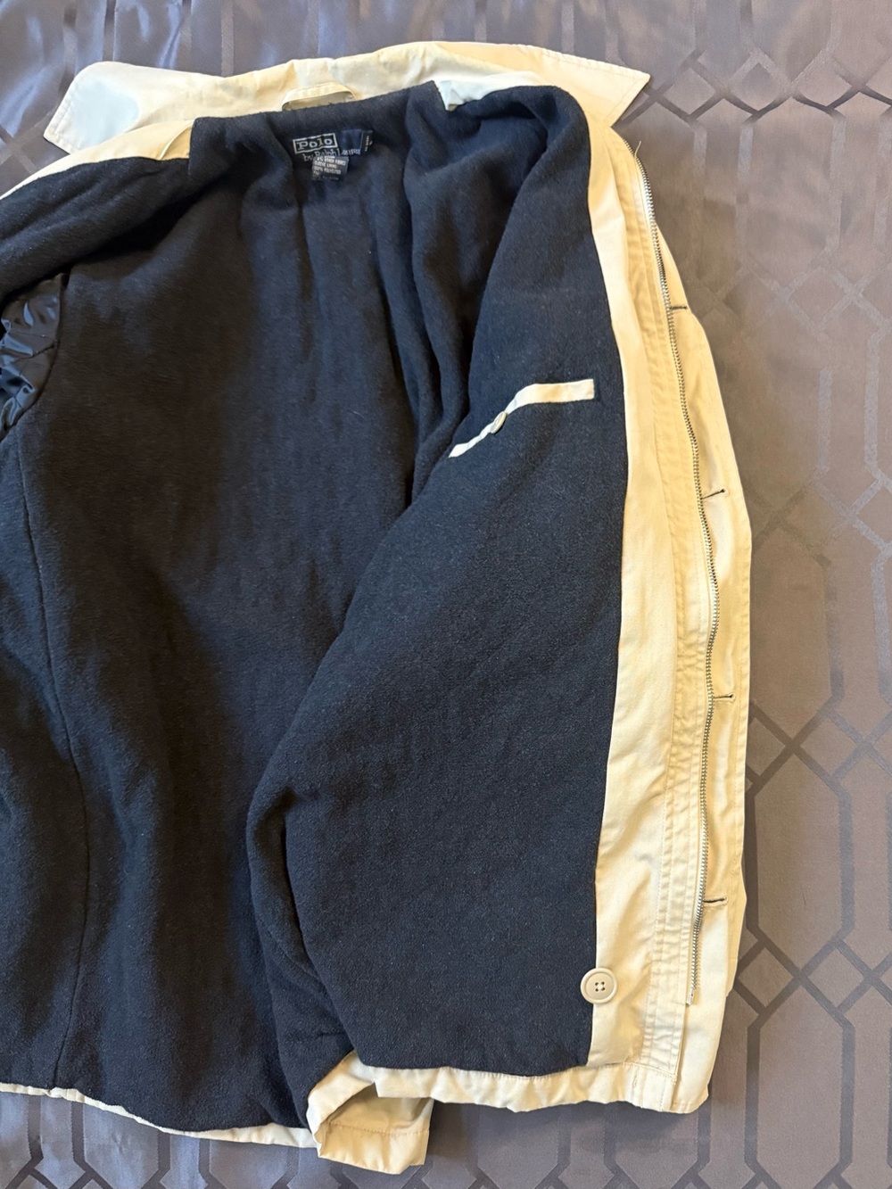 Polo Ralph Lauren Light Tan Single Breasted Button & Zipped Front Field Jacket - Picture 9 of 15